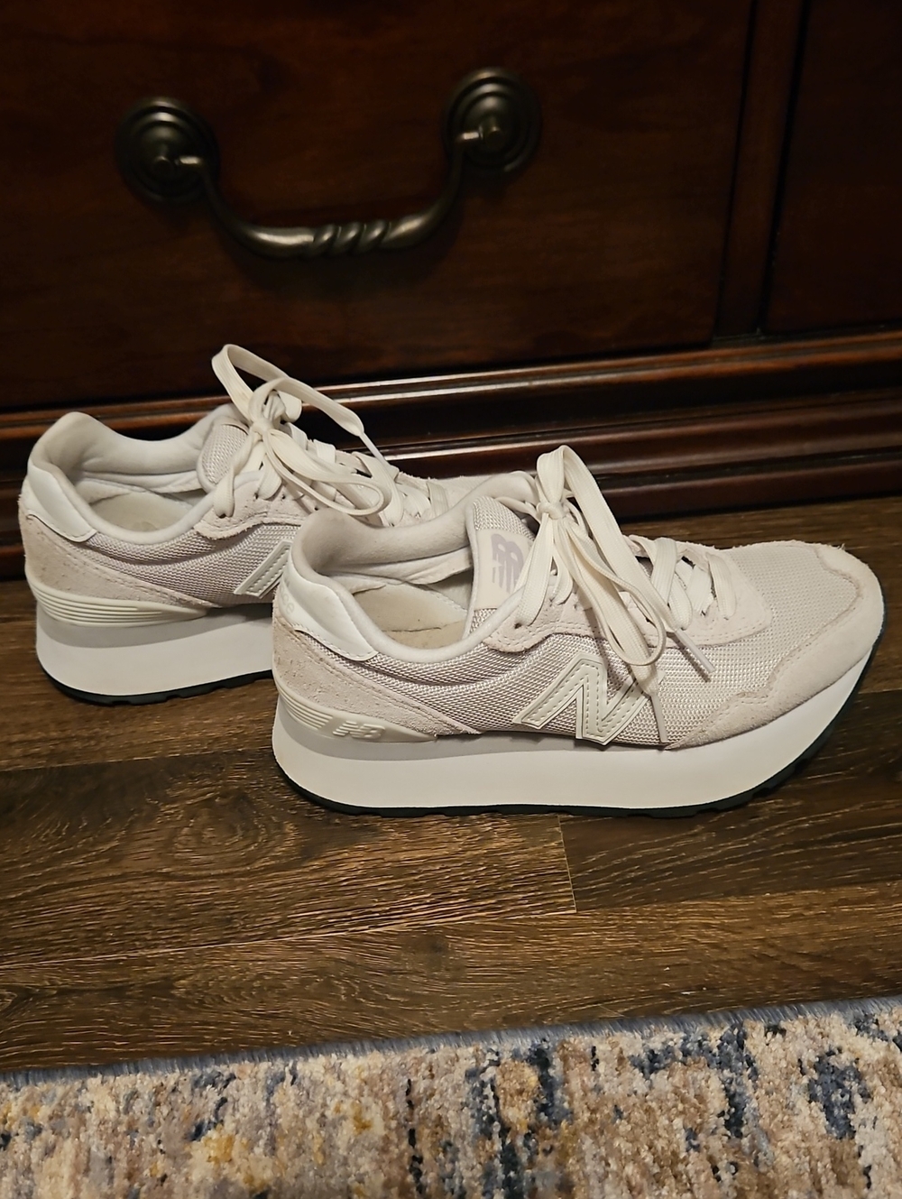 New Balance Women’s Cream Platform Sneakers